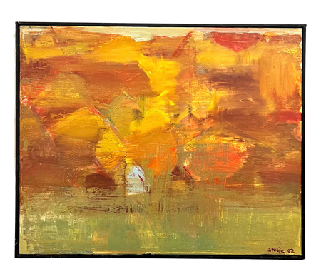 "Blå Ängel" Olja på duk av Ray Stalje. 68,5x56 cm