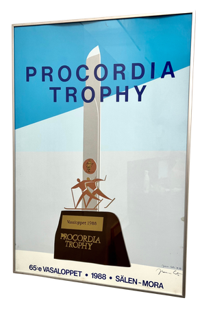 Franco Costa Vasalopp 1988 "Procordia Trophy" - Samlarobjekt, Signerad & Inramad! 50x70 cm
