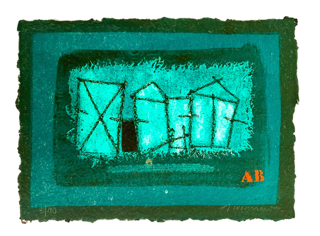 "Paysage Vert" Etsning av James Coignard. 38x28 cm