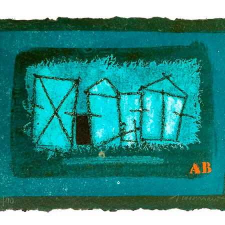 "Paysage Vert" Etsning av James Coignard. 38x28 cm