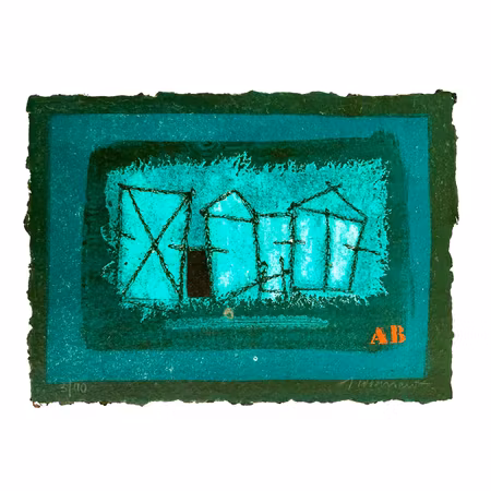 "Paysage Vert" Etsning av James Coignard. 38x28 cm