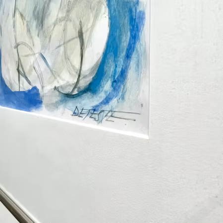 "Poetisk Bilderbok" Gouache av Stig Deteste. 44x40 cm