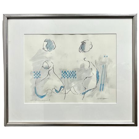 "Vårblommor II" Litografi av Stig Deteste. 45,5x38,5 cm