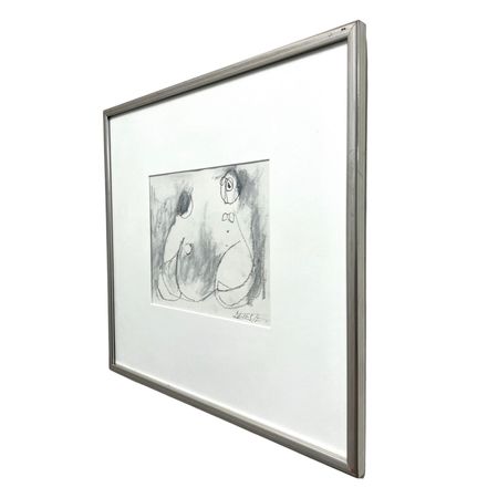 "Mise Ey Sceye" Goauche av Stig Deteste. 44x40 cm.