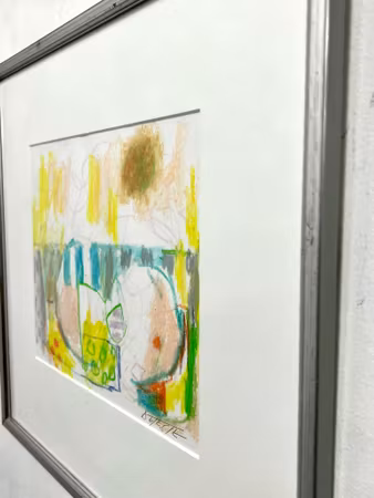 "Gr. Canaria II" Goauche av Stig Deteste. 43x40 cm.