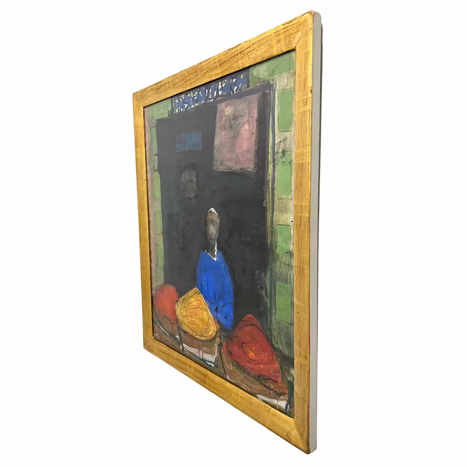 Gouache på papper av Lennart Rosensohn. 68x82 cm