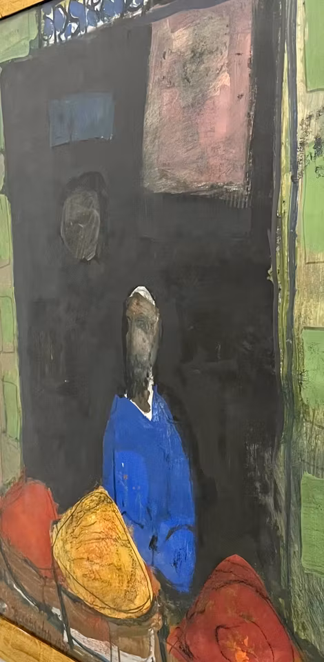 Gouache på papper av Lennart Rosensohn. 68x82 cm