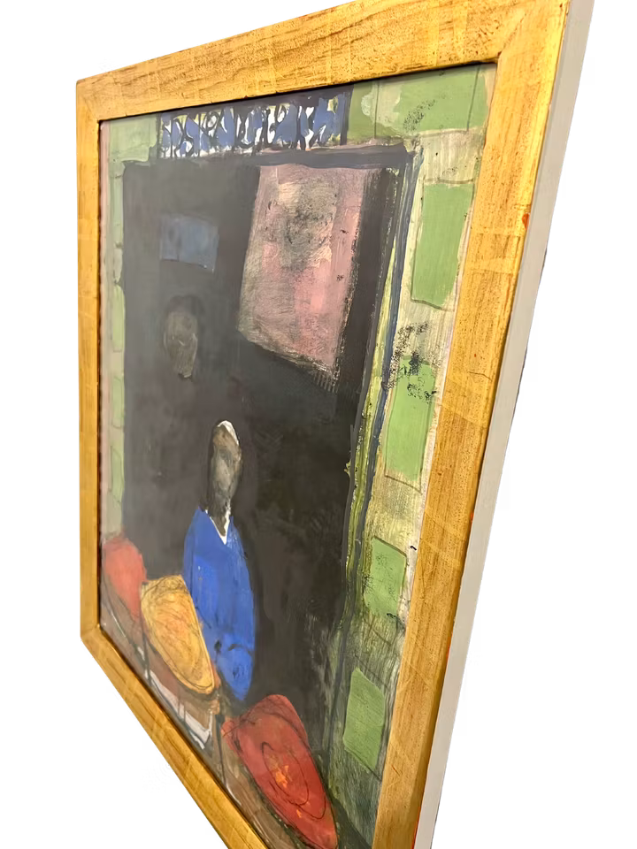 Gouache på papper av Lennart Rosensohn. 68x82 cm