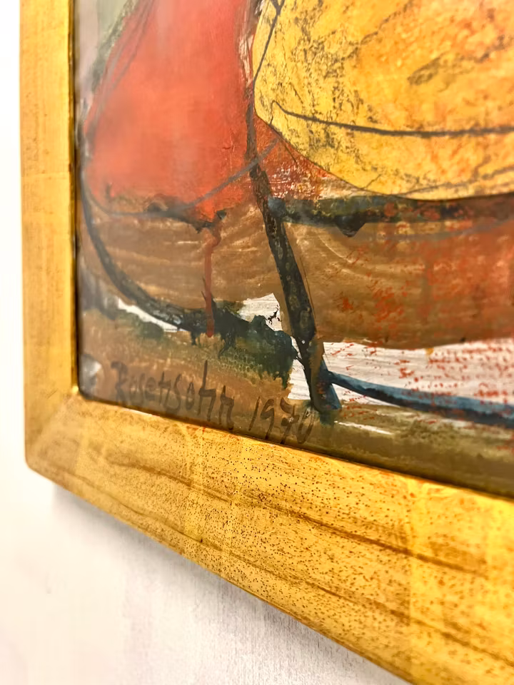 Gouache på papper av Lennart Rosensohn. 68x82 cm