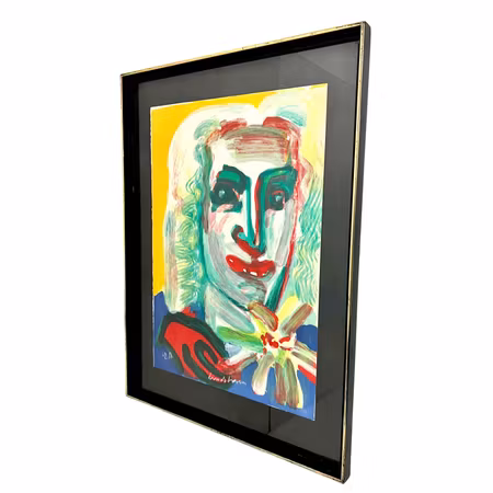 "Carl von Linné" Inramat litografi av Bengt Lindström. 72x95 cm
