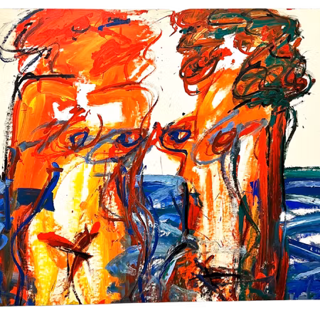 "Ingen titel" Originalmålning av Antoni Xaus Compte 146x117 cm