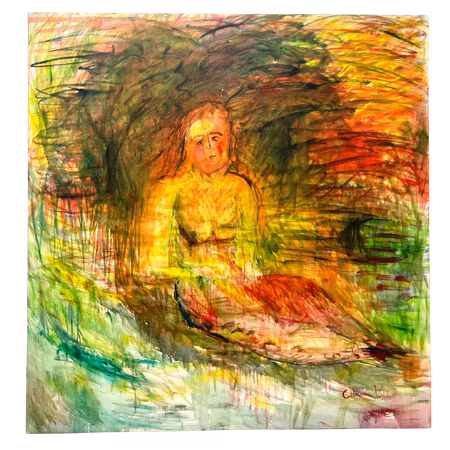 "Väntan" Olja på duk av Catharina Köhler. 145x152 cm