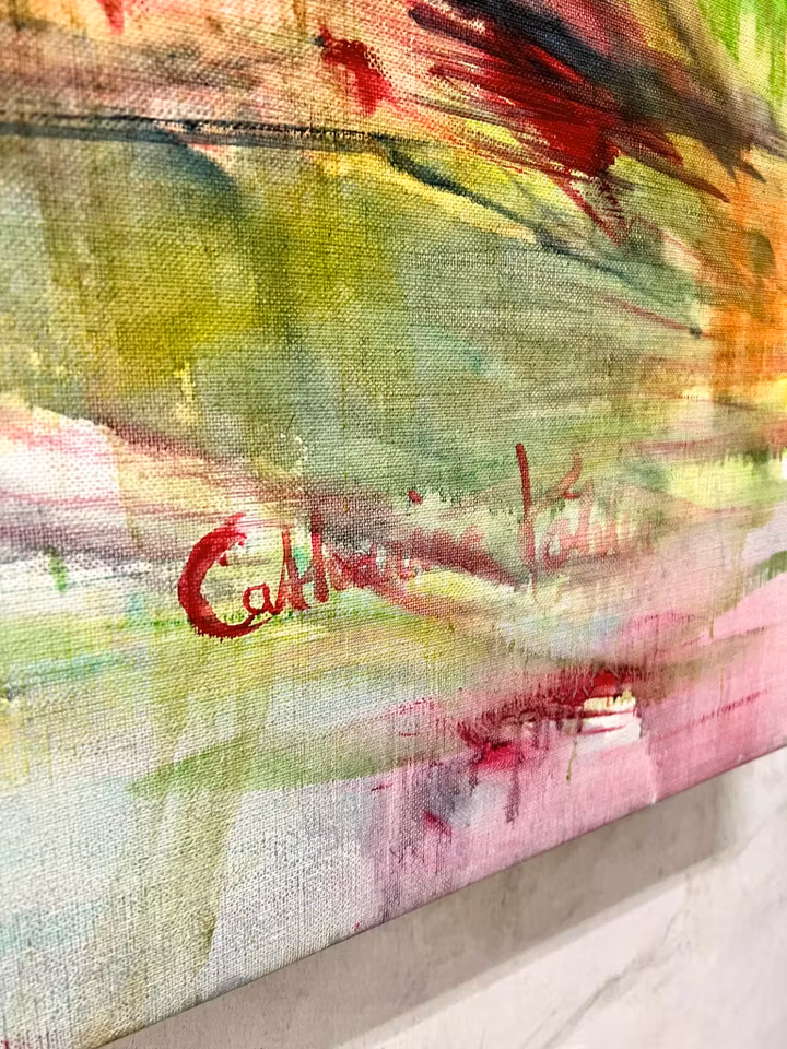 "Väntan" Olja på duk av Catharina Köhler. 145x152 cm