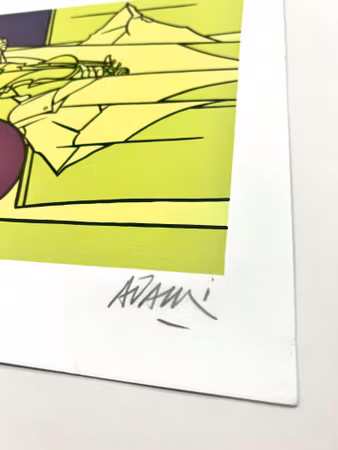 Valerio Adami – “Man with Violin”, färglitografi (198/300)