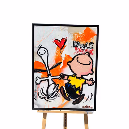 "Dream Dance Dare" Blandteknik på duk av Haze1 (Mike Blomqvist) 64x84 cm.