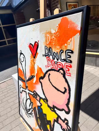 "Dream Dance Dare" Blandteknik på duk av Haze1 (Mike Blomqvist) 64x84 cm.