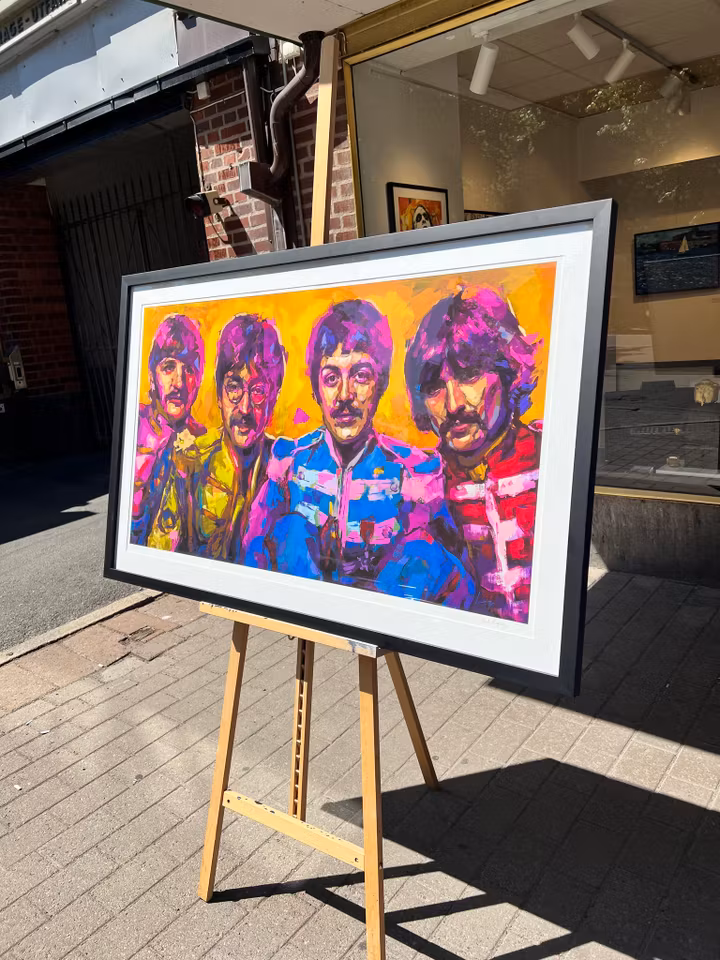"The Beatles" Art Giclée av Alberto Ramirez LEG. Upplaga 25