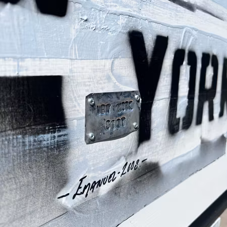 "New York" Originalmålning på dul av Robert "Emanuel" Fredriksson. 87x105 cm