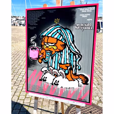 "Work Hard Party Harder" av Mike Blomqvist aka Haze1. 63x83 cm