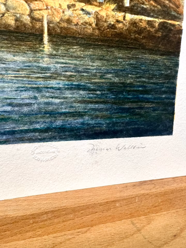 Litografi av Thomas Walldén. 52x45 cm nr 4/280