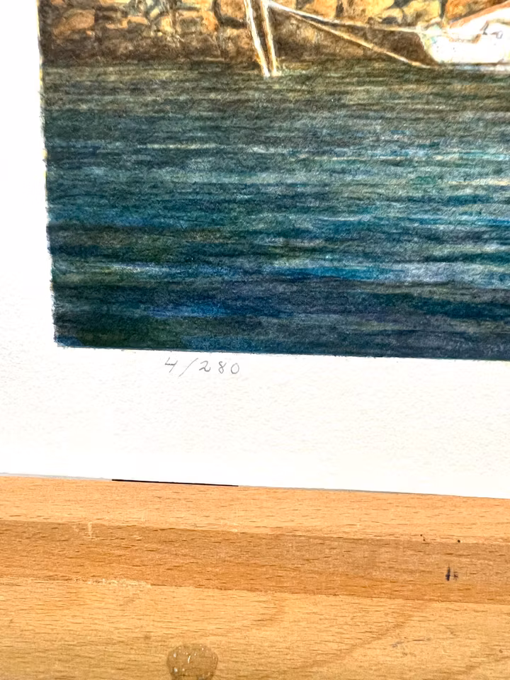 Litografi av Thomas Walldén. 52x45 cm nr 4/280