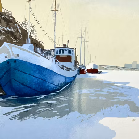 Litografi av Maria Boczewska. nr 228/360. 45x40 cm.