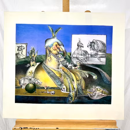 Litografi av S-E Johansson. nr 247/260. 68,5x60 cm