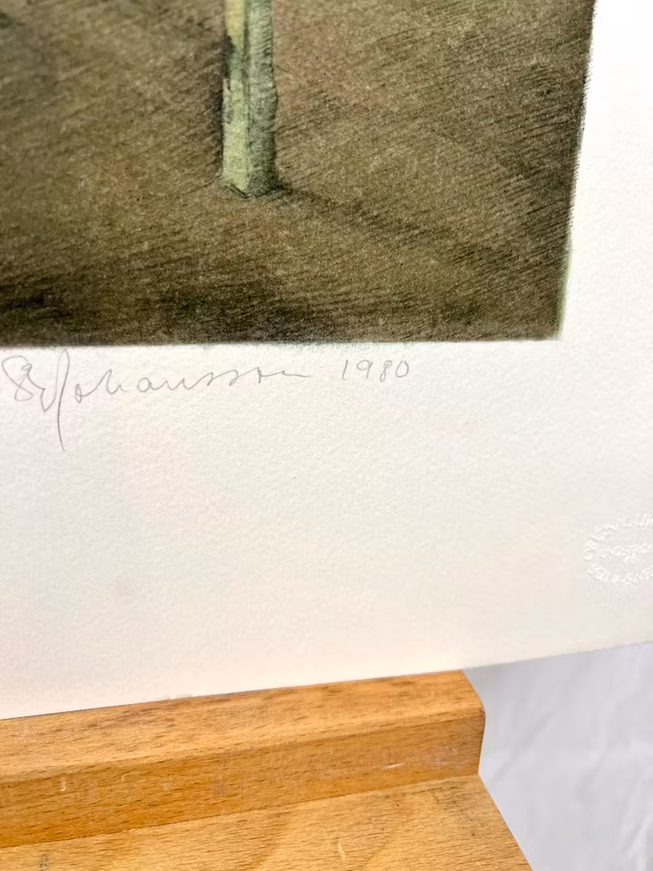 Litografi av S-E Johansson. nr 228/260. 72,5x59 cm.