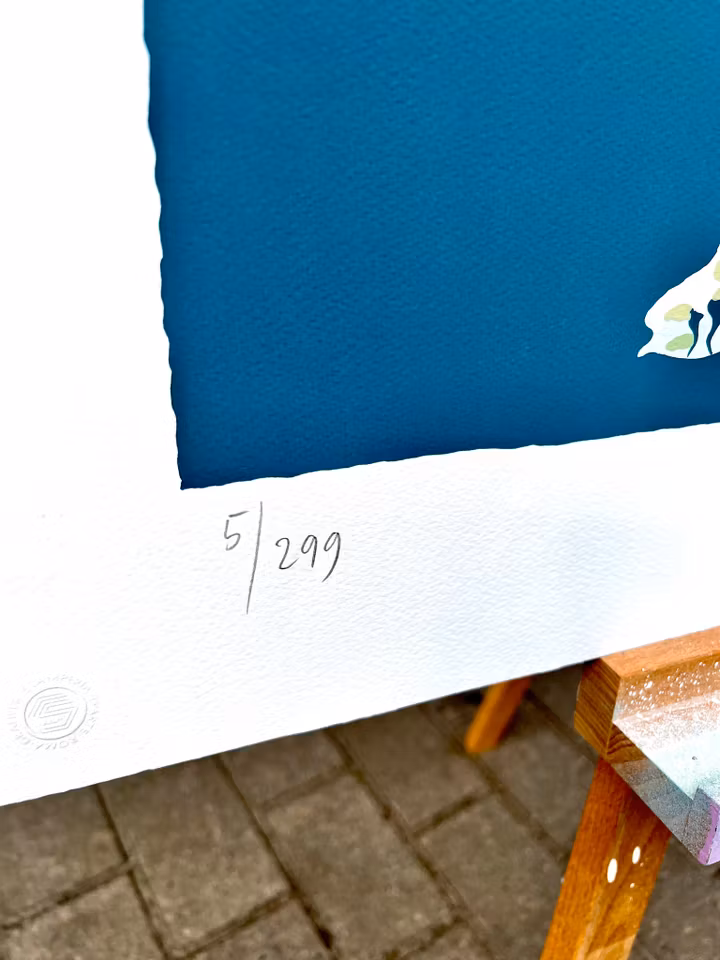 "Southern Ocean Wave" Serigrafi av Franco Costa. 68x93 cm.