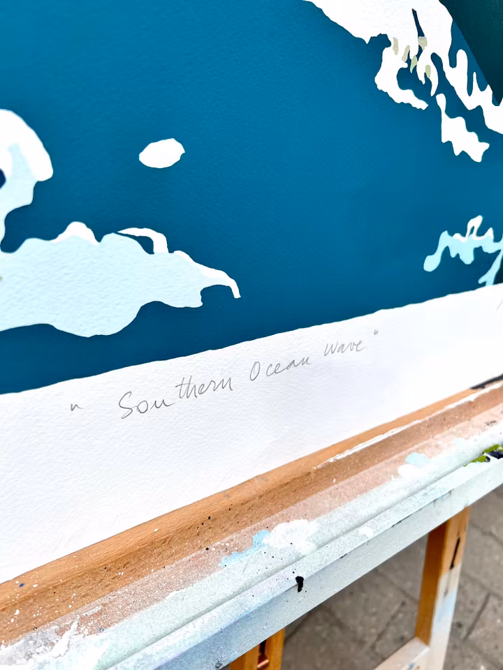 "Southern Ocean Wave" Serigrafi av Franco Costa. 68x93 cm.