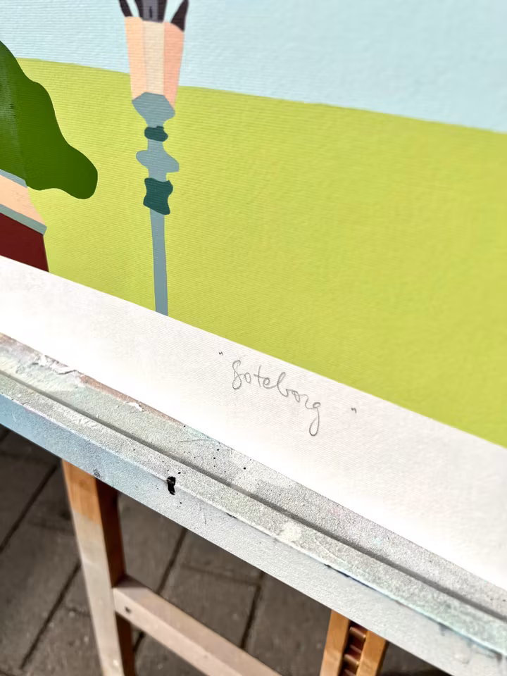 "Göteborg" Serigrafi av Franco Costa. 90x70 cm.