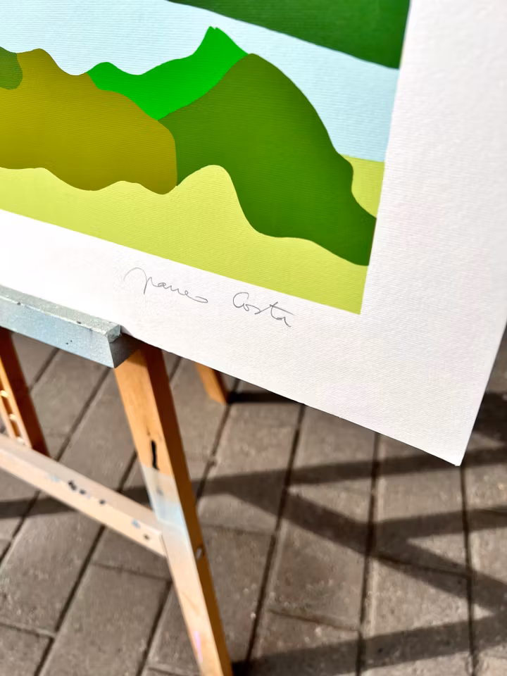 "Göteborg" Serigrafi av Franco Costa. 90x70 cm.