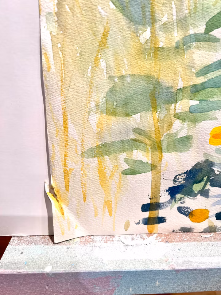 "Skönhet i glänta" Akvarell av Solveig "Lilli" Svennegren. 51,5x64 cm