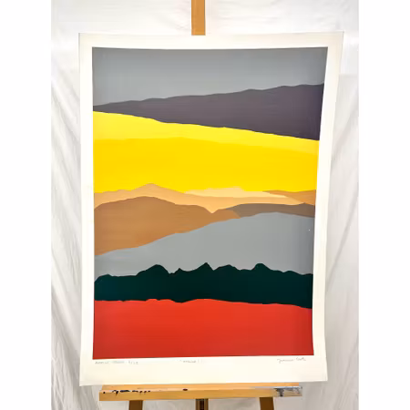 "Afrika!" Serigrafi av Franco Costa. AP 6/25.70x97 cm