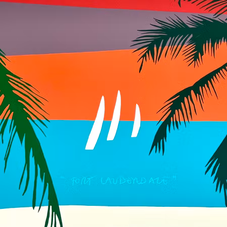 "Fort Lauderdale" Serigrafi av Franco Costa. nr 215/250. 100x70 cm