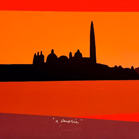 "a Venedia" Serigrafi av Franco Costa. nr 99/150. 100x70 cm