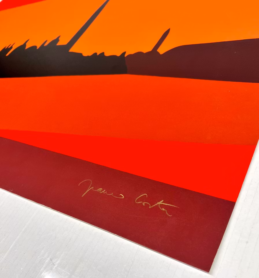 "a Venedia" Serigrafi av Franco Costa. nr 99/150. 100x70 cm