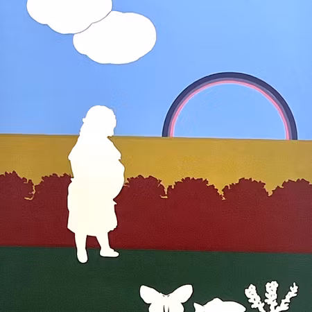 "Ingen titel" Litografi av Milvia Maglione. 57x76 cm