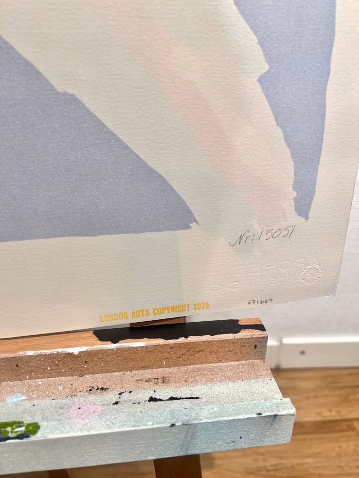 Walasse Ting, "Three Parrots", litografi signerad, numrerad, daterad -79. 75,5x55,5 cm cm