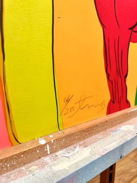 “Horse” – litografi av Walasse Ting (96/200)