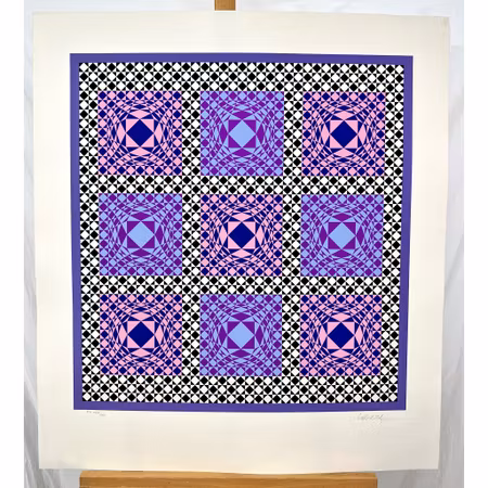 Victor Vasarely, Serigrafi. Signerad, numrerad EA XXIX/XXX. 76x74,5 cm