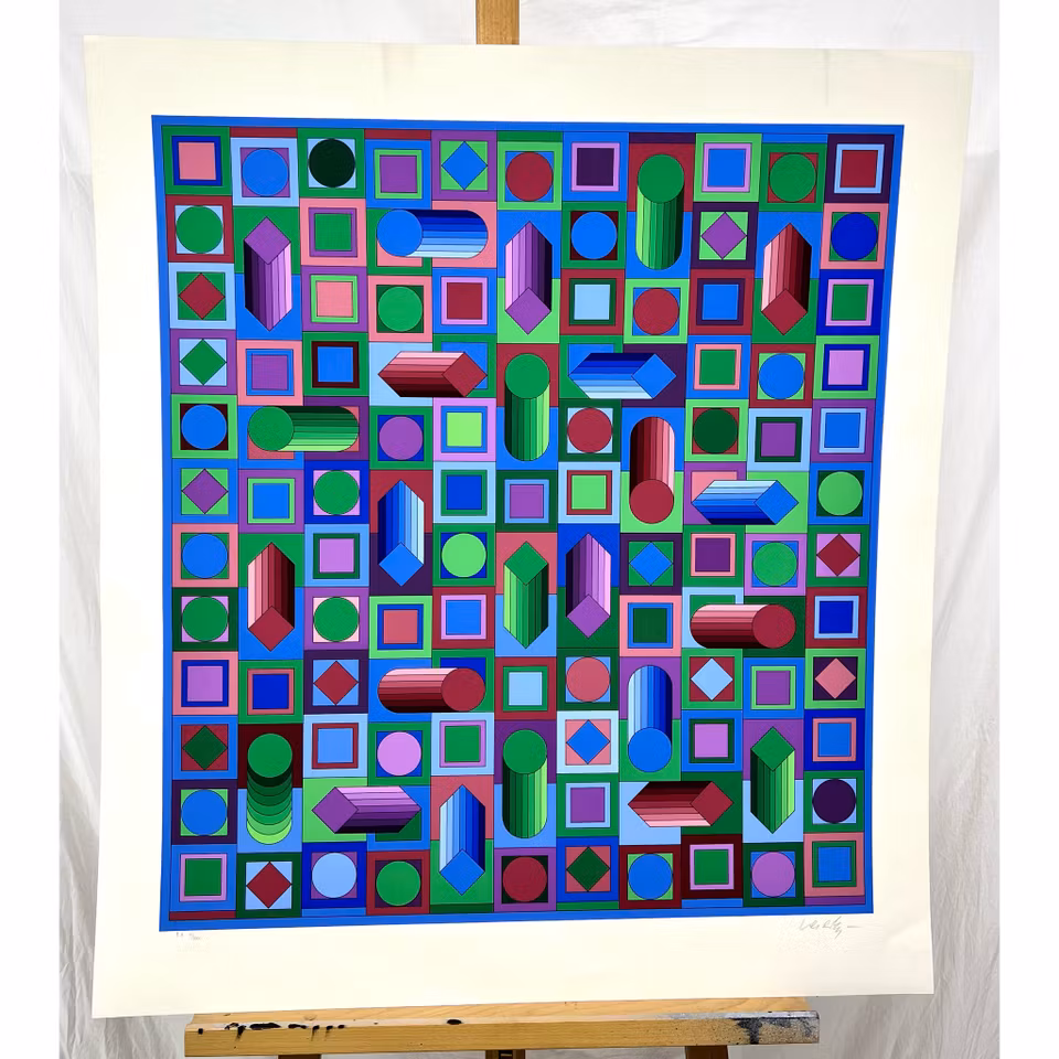 Victor Vasarely, Serigrafi. Signerad, numrerad EA III/XXX. 76x74,5 cm