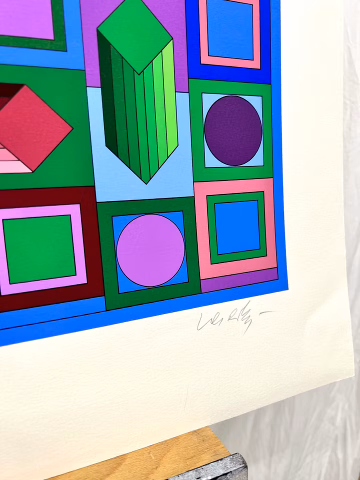 Victor Vasarely, Serigrafi. Signerad, numrerad EA III/XXX. 76x74,5 cm