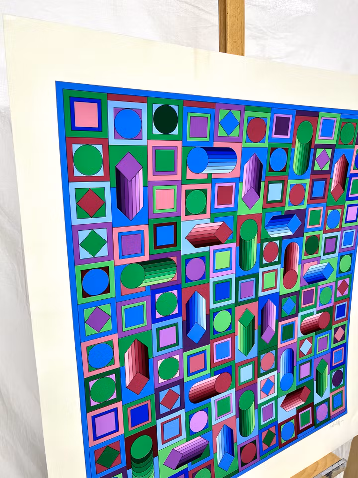 Victor Vasarely, Serigrafi. Signerad, numrerad EA III/XXX. 76x74,5 cm