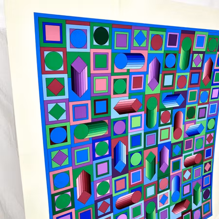 Victor Vasarely, Serigrafi. Signerad, numrerad EA III/XXX. 76x74,5 cm