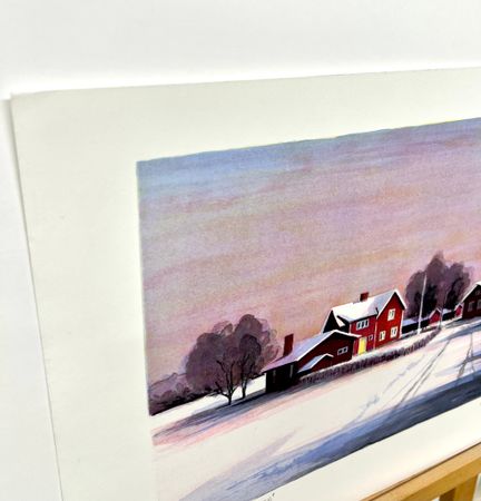 Kenth Olsson, "Vårvinter", litografi. Signerad, numrerad 50/230. 44x32 cm
