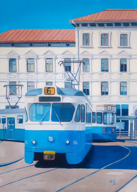 "Ett minne blått" Fine art Print av Elin Östberg. 50x70 cm