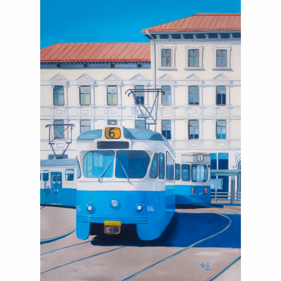 "Ett minne blått" Fine art Print av Elin Östberg. 50x70 cm