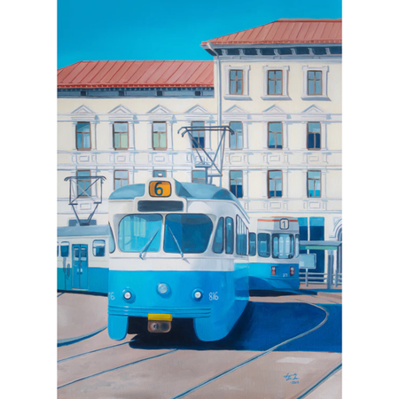 "Ett minne blått" Fine art Print av Elin Östberg. 50x70 cm