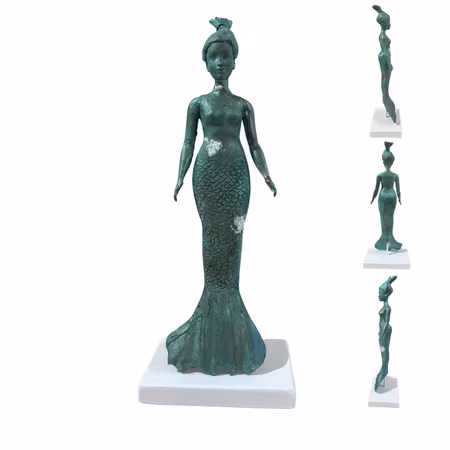 "Amfirite" Skulptur av Adam Ström. Höjd 38 cm